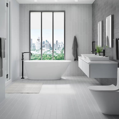 Brazn® 23" rectangular vessel bathroom sink in Two Colors