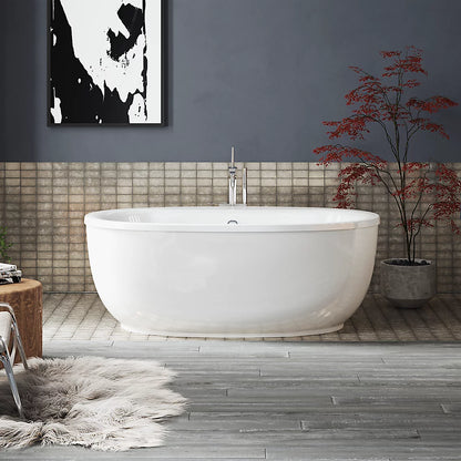 Sunstruck® 65-1/2" x 35-1/2" freestanding bath with fluted shroud