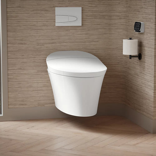 Veil® wall-mounted elongated smart toilet, dual-flush