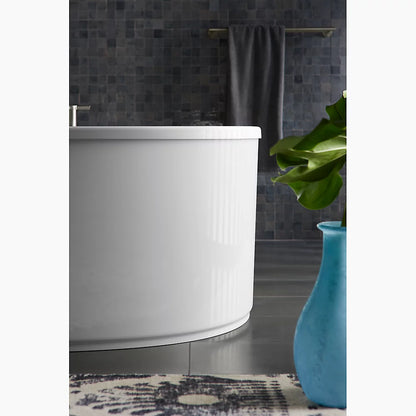 Kohler Sunstruck® 66"x36" Freestanding Heated Bubblemassage™ Air Bath With Bask® Heated Surface & Straight Shroud