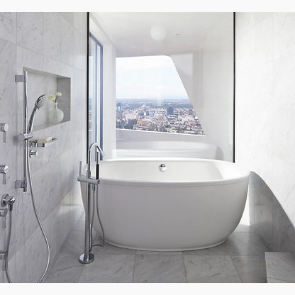 Sunstruck® 65-1/2" x 35-1/2" freestanding bath with fluted shroud