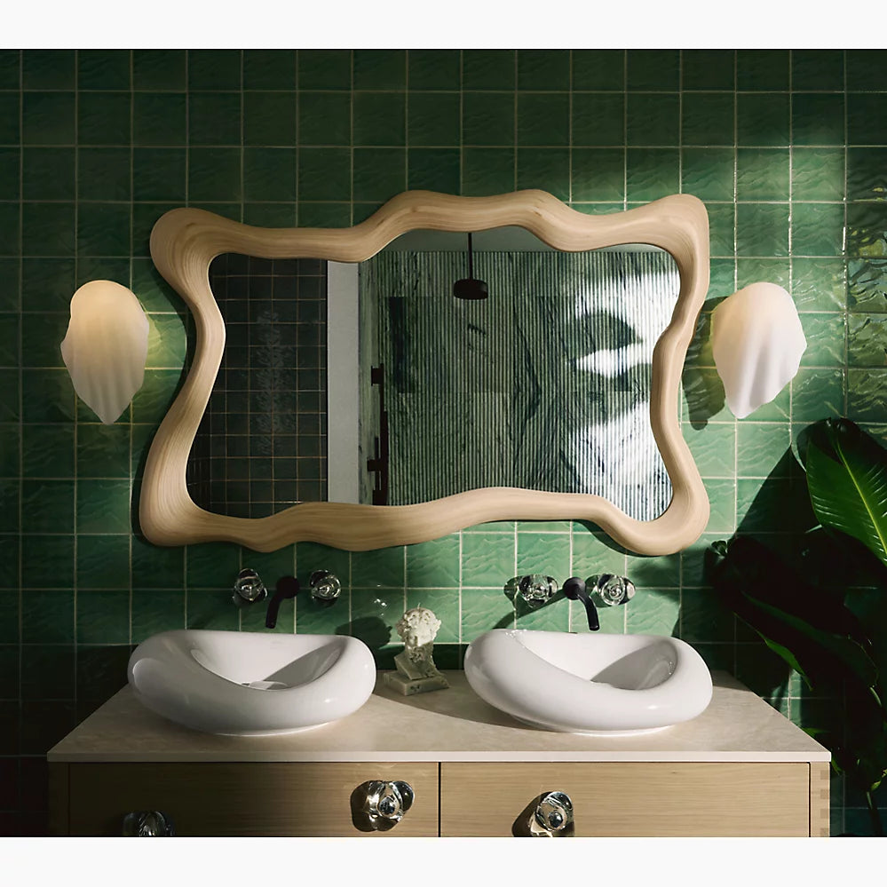 Landshapes® by Daniel Arsham 21-1/2" oval vessel bathroom sink, no overflow