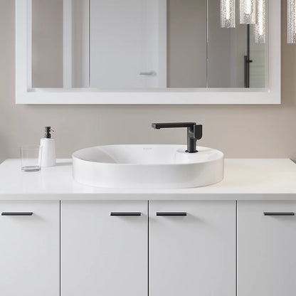 Chalice 22-3/4" Ceramic oval vessel bathroom sink