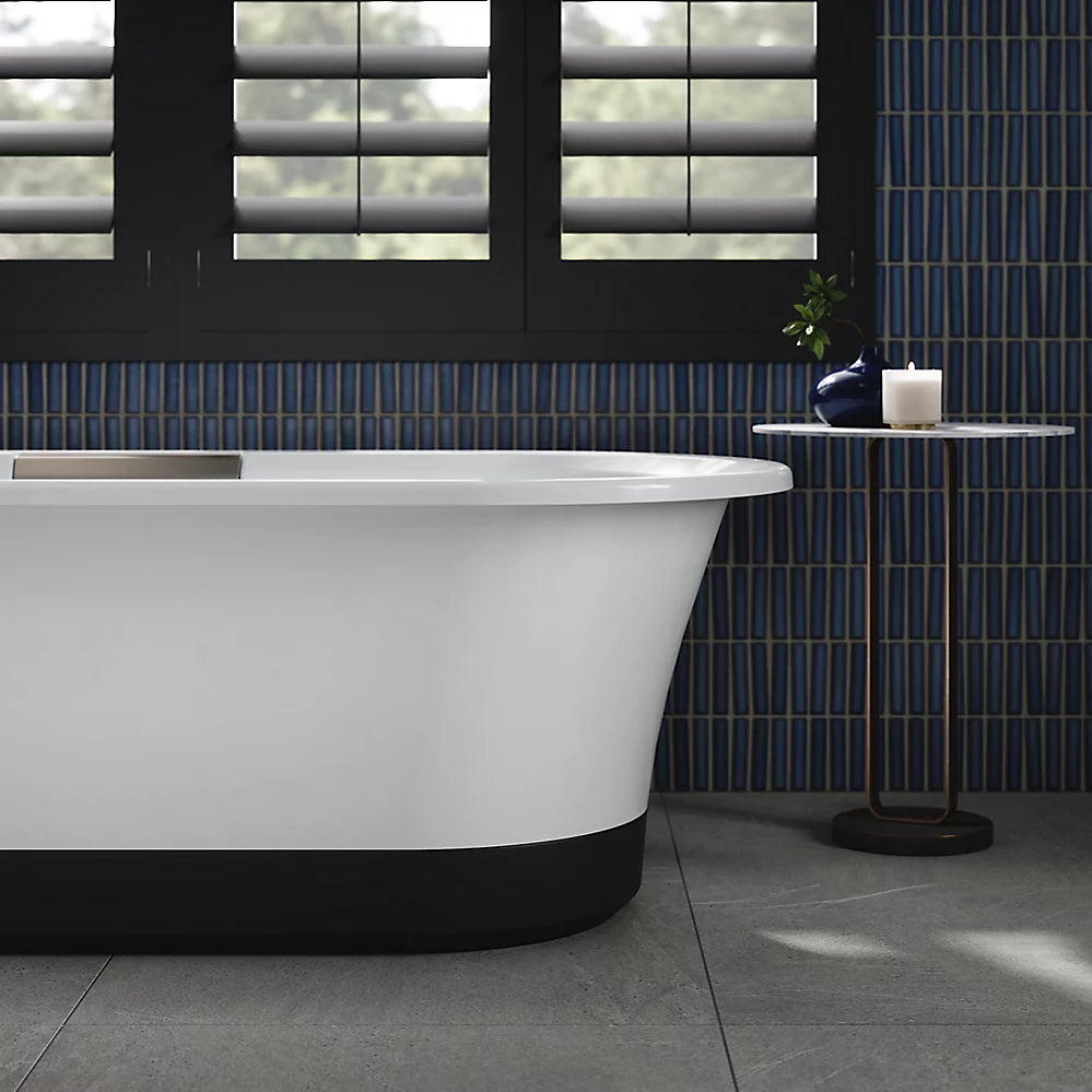 Volute® 63" x 28-3/8" freestanding bath with base