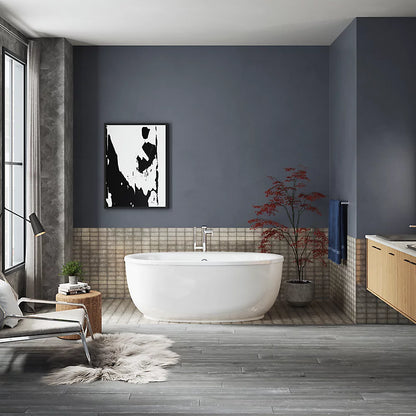 Sunstruck® 65-1/2" x 35-1/2" freestanding bath with fluted shroud