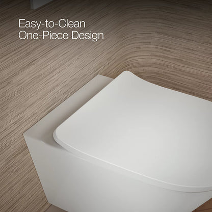 Brazn® Wall-hung round-front toilet, dual-flush