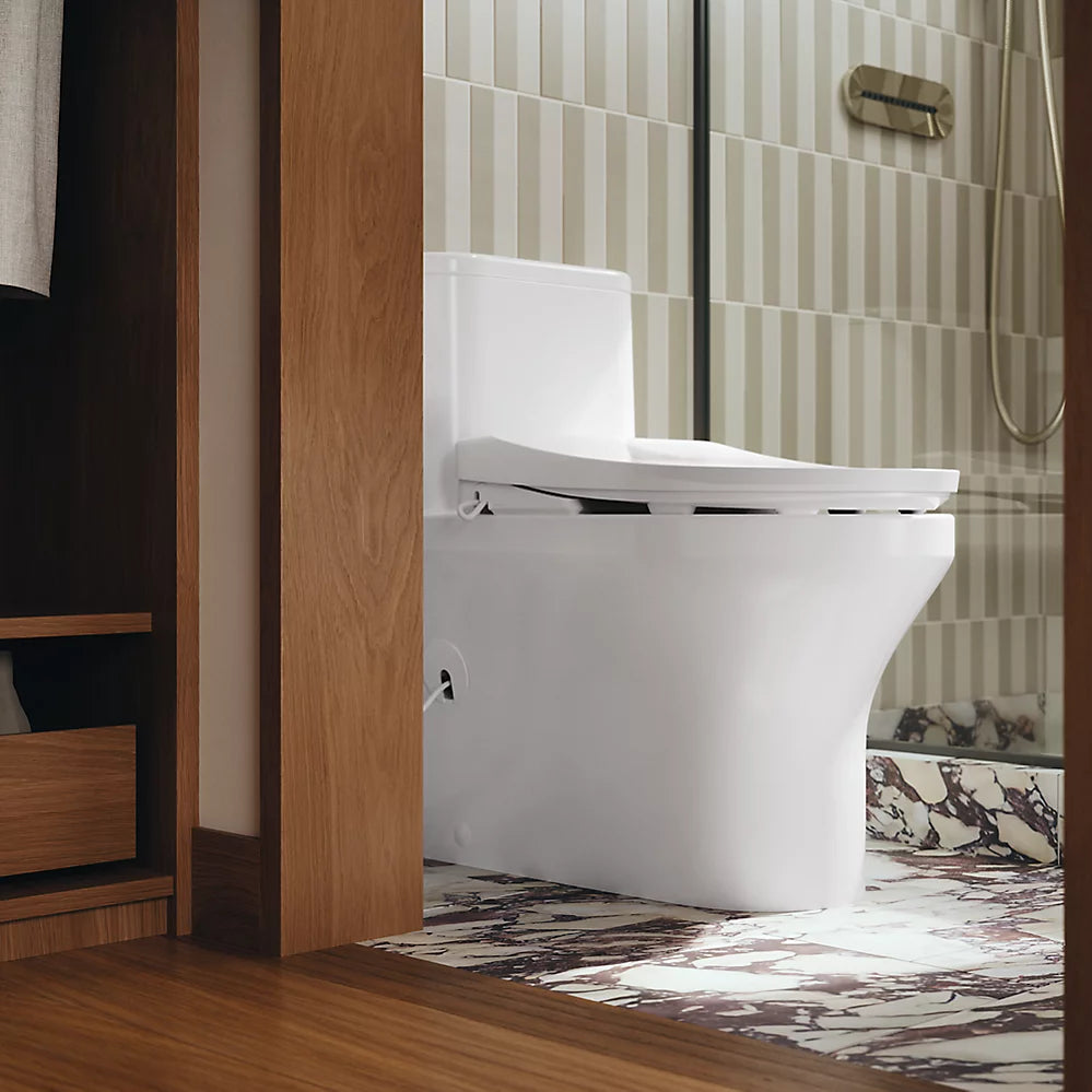 Spacity™ Hidden cord one-piece compact elongated toilet with skirted trapway, 1.28 gpf