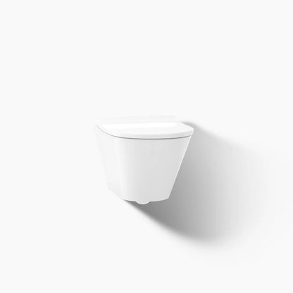 Brazn® Wall-hung round-front toilet, dual-flush