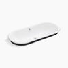 Iron Plains® 33" oval drop-in/undermount/vessel bathroom sink with Iron Black painted underside
