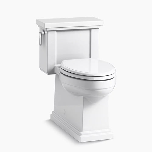 Tresham® One-piece compact elongated toilet with skirted trapway, 1.28 gpf