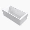 Stargaze® 72" x 36" freestanding Heated BubbleMassage™ air bath with straight shroud