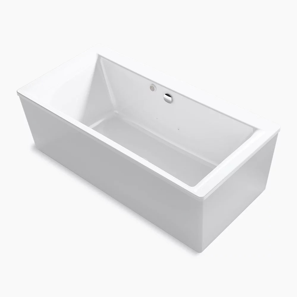 Stargaze® 72" x 36" freestanding Heated BubbleMassage™ air bath with straight shroud