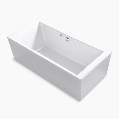 Stargaze® 72" x 36" freestanding Heated BubbleMassage™ air bath with straight shroud