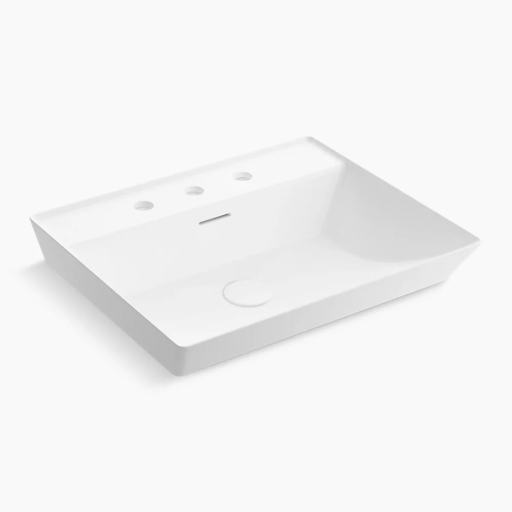 Brazn® 23" rectangular vessel bathroom sink