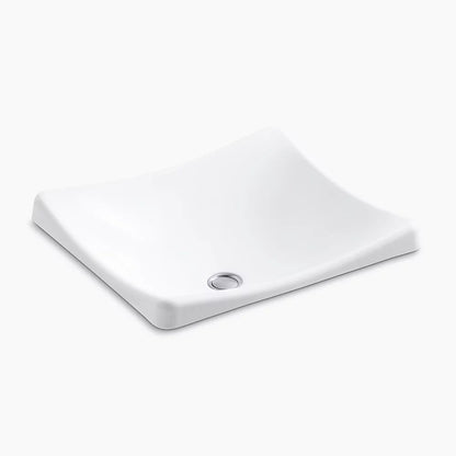 DemiLav® 18-1/4" rectangular vessel bathroom sink, no overflow
