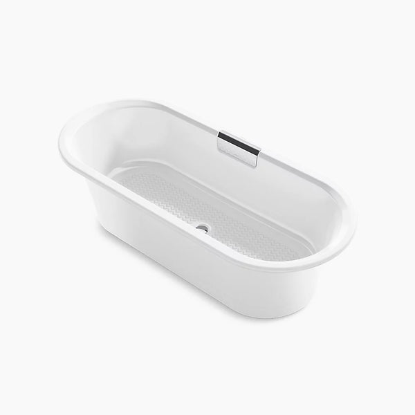 Volute® 70-7/8" x 30-3/8" freestanding bath with base