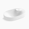 Chalice 22-3/4" Ceramic oval vessel bathroom sink
