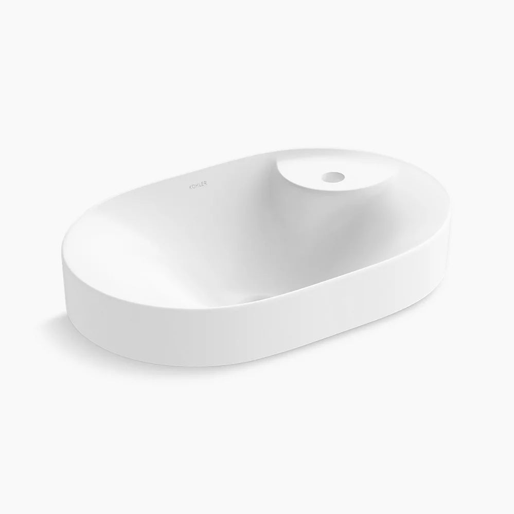 Chalice 22-3/4" Ceramic oval vessel bathroom sink