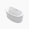 Sunstruck® 60-1/2" x 34-1/2" freestanding Heated BubbleMassage™ air bath with straight shroud