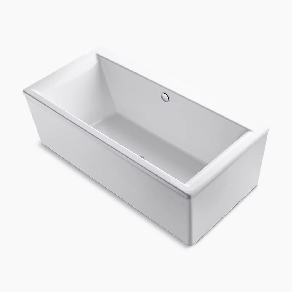 Stargaze® 72" x 36" freestanding bath with straight shroud