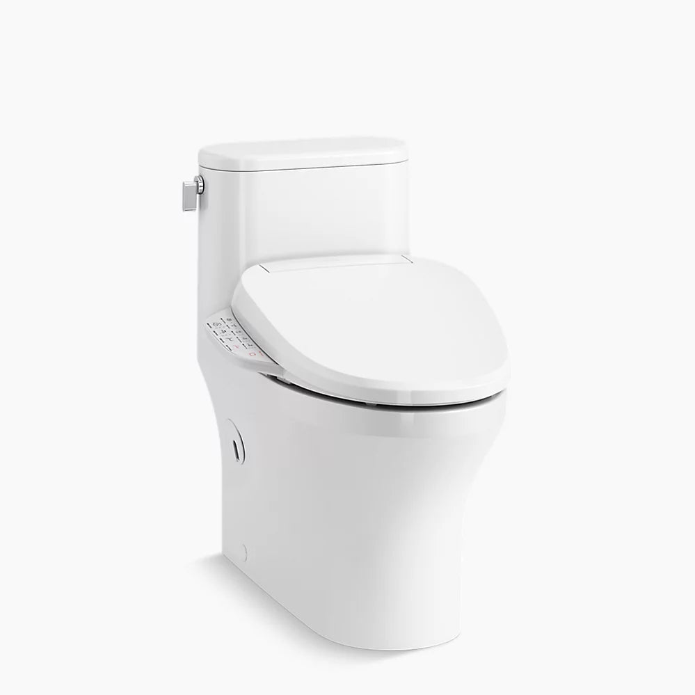 Spacity™ Hidden cord one-piece compact elongated toilet with skirted trapway, 1.28 gpf