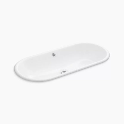 Iron Plains® 33" oval drop-in/undermount bathroom sink