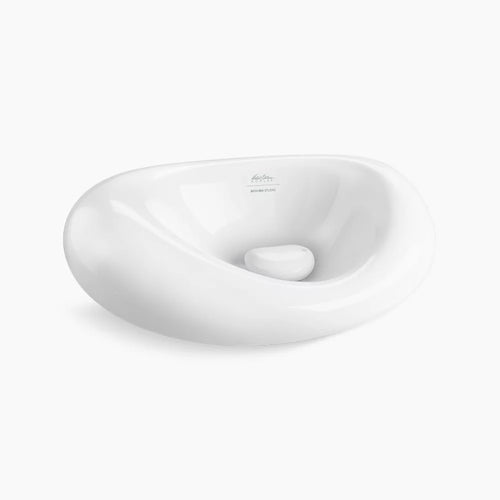 Landshapes® by Daniel Arsham 21-1/2" oval vessel bathroom sink, no overflow