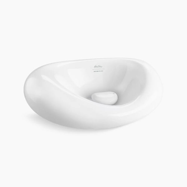 Landshapes® by Daniel Arsham 21-1/2" oval vessel bathroom sink, no overflow
