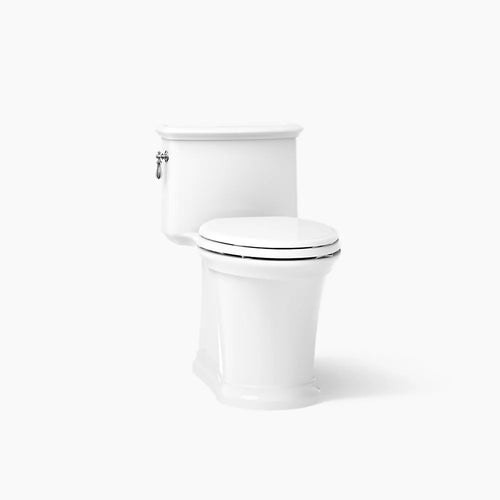 Harken® One-piece compact elongated toilet with skirted trapway, 1.28 gpf