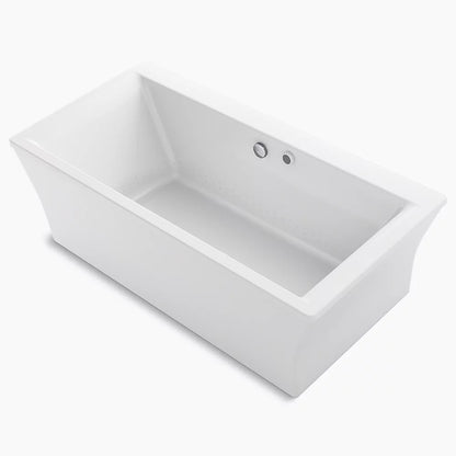 Stargaze® 72" x 36" freestanding Heated BubbleMassage™ air bath with Bask® heated surface and fluted shroud