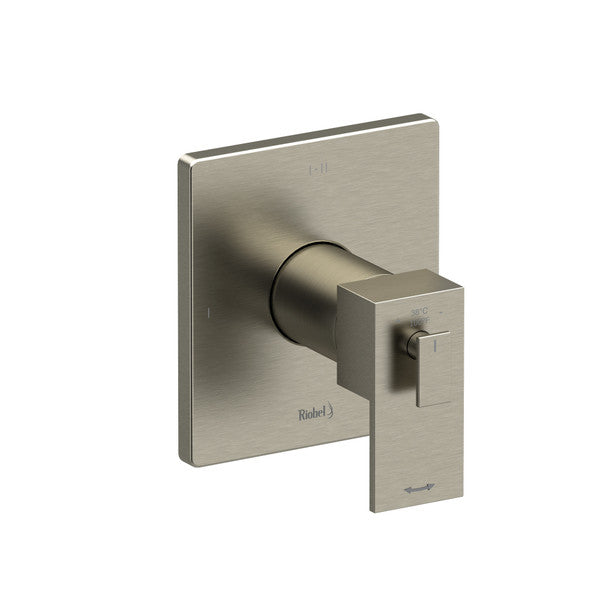 RIOBEL Kubik 1/2" Thermostatic & Pressure Balance Trim With 3 Functions (Shared)