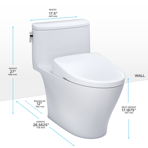 Toto Nexus® WASHLET®+ S7A One-Piece Toilet - 1.0 GPF