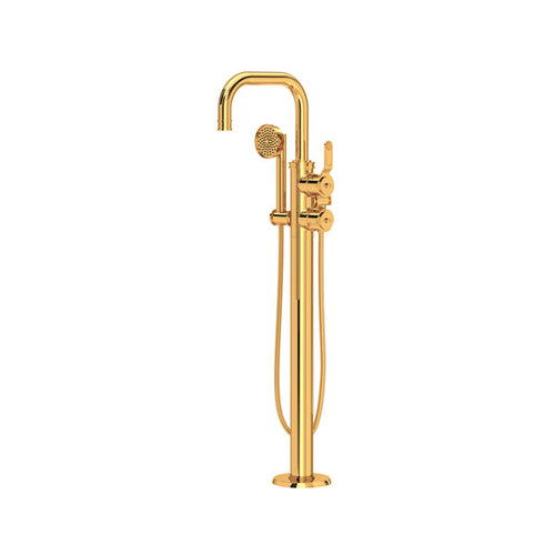 Perrin & Rowe Armstrong™ Single Hole Floor Mount Tub Filler Trim With U-Spout