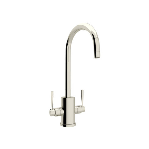 Perrin & Rowe Holborn Single Hole Bar and Food Prep Faucet with Round Body and C Spout