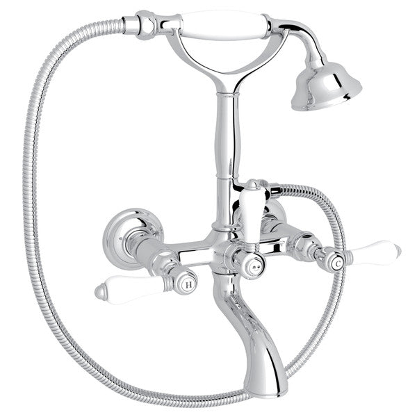 ROHL Exposed Wall Mount Tub Filler With Handshower