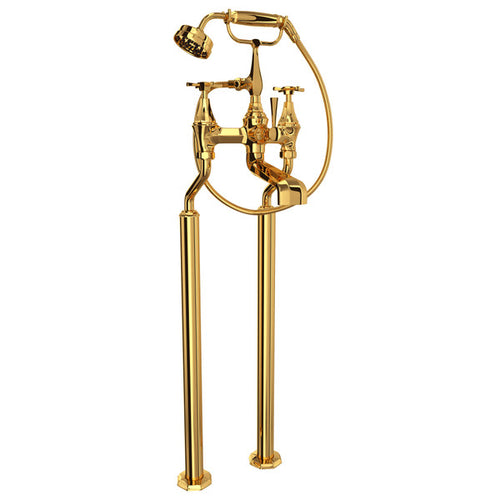 Perrin & Rowe Deco™ Floor Mount Tub Filler