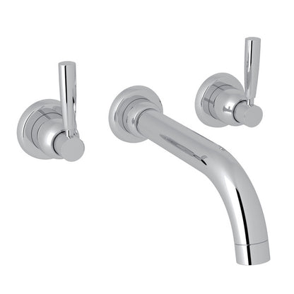 Perrin & Rowe Holborn Wall Mount 3-Hole Tubular Spout Tub Set - With Metal Lever Handle.3331LS