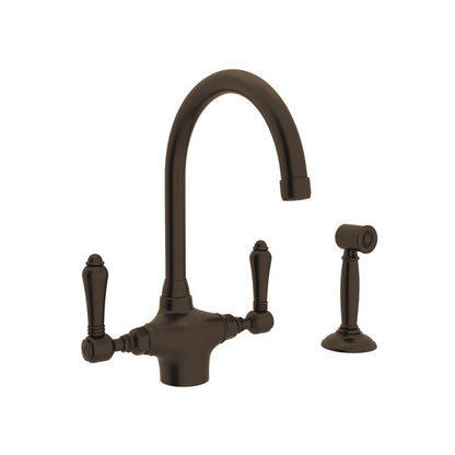 ROHL San Julio Single Hole C-Spout Kitchen Faucet With Sidespray
