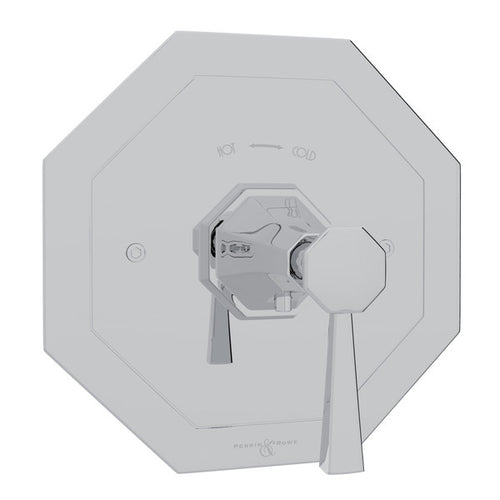Perrin & Rowe Deco Thermostatic Trim Plate Without Volume Control - With Metal Lever Handle.5157LS