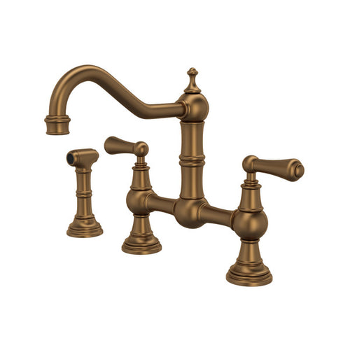 Perrin & Rowe Edwardian™ Bridge Kitchen Faucet With Side Spray