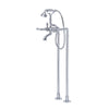 ROHL Exposed Floor Mount Tub Filler With Handshower & Floor Pillar Legs Or Supply Unions