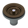 Shaws Manual Basket Strainer With Logo Branded White Porcelain Pull Knob