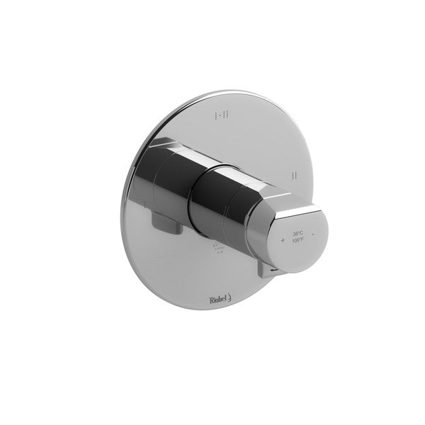 Riobel Parabola 1 Thermostatic With 3 Functions Shared Thermostatic Pressure-Balance 3-Way Shower Trim
