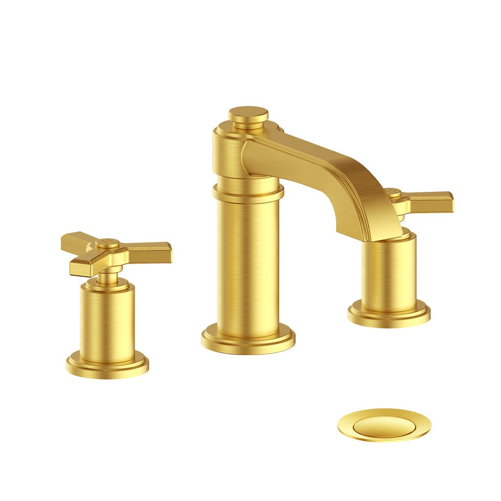 ZEHN 8 - inch WIDESPREAD LAVATORY FAUCET WITH POP - UP DRAIN - Z3 LEVER - Golzar Home