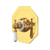 Perrin & Rowe Edwardian Octagonal Concealed Thermostatic Trim Without Volume Control With Metal Lever Handle.5585L