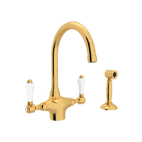ROHL San Julio® Two Handle Kitchen Faucet With Side Spray