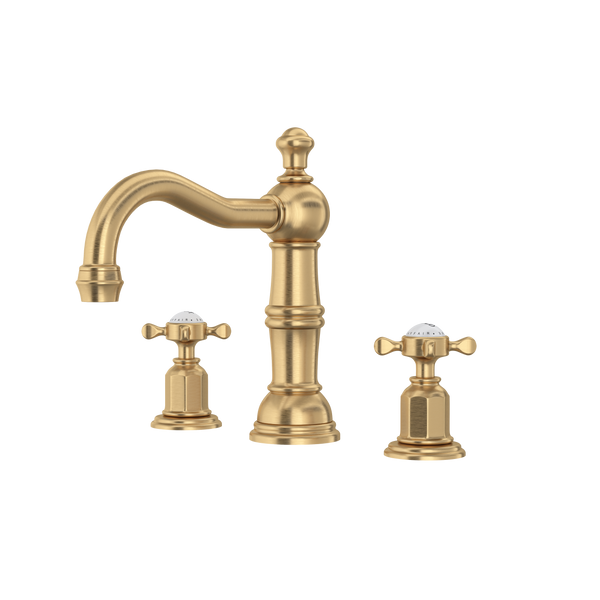 Perrin & Rowe Edwardian™ Widespread Lavatory Faucet with Cross Handle