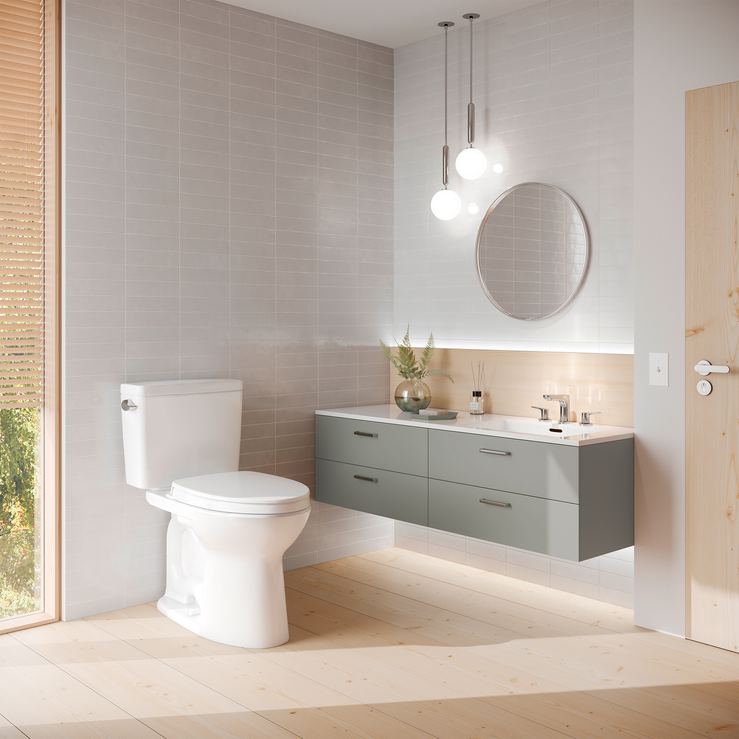 Toto Drake® Two-piece Toilet, 1.28 GPF, Elongated Bowl - Universal Height