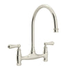 Perrin & Rowe Georgian Era Bridge Kitchen Faucet Without Unions